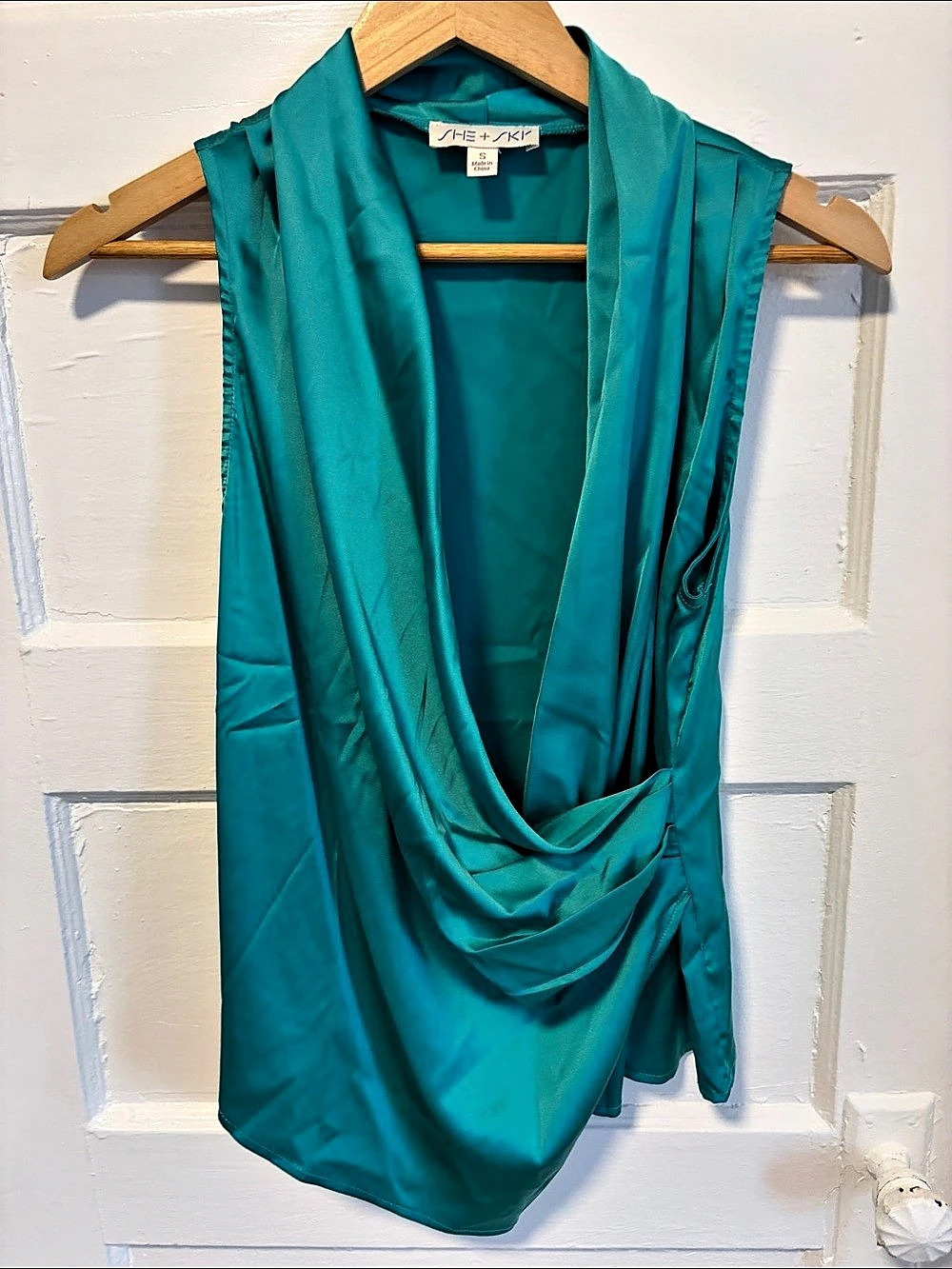 Draped Tunic in Blue Size Small Like New